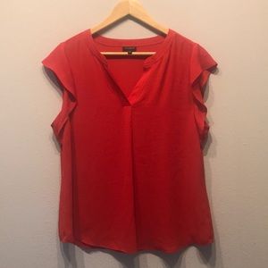 Talbots popover blouse in red size L